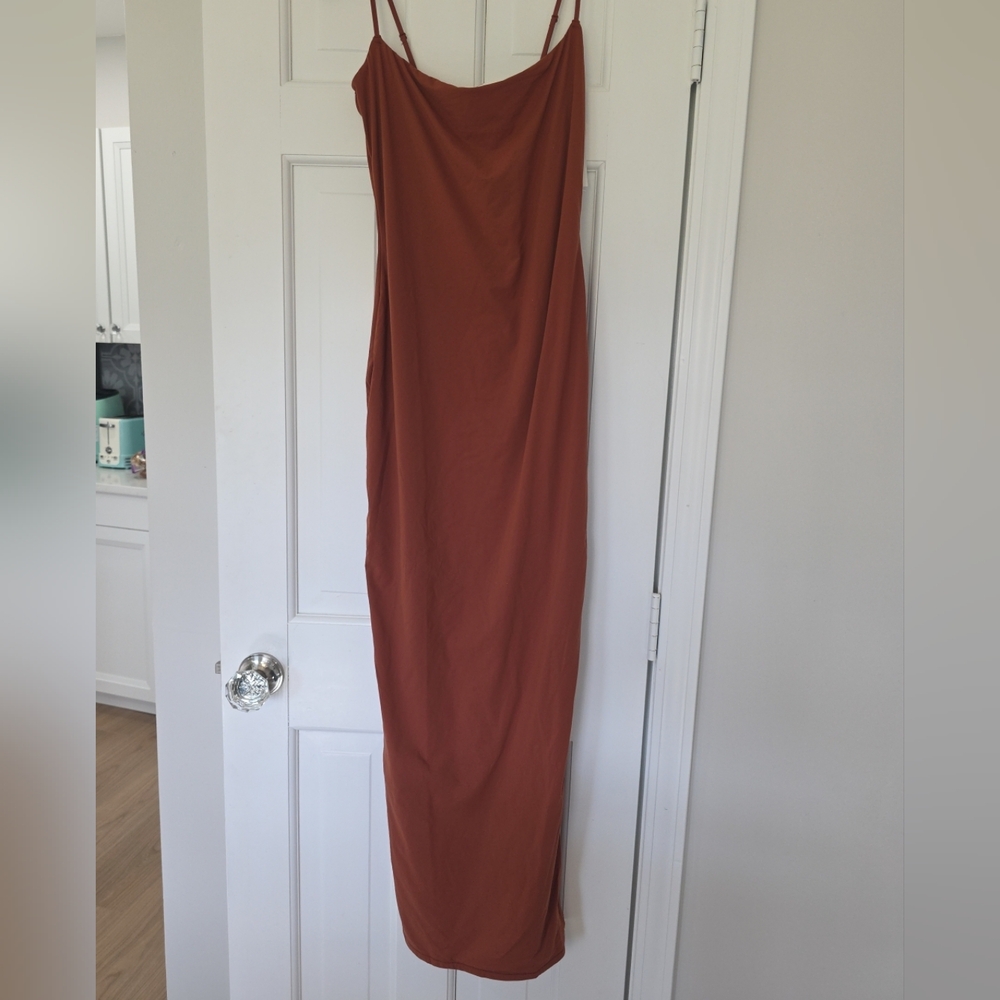 Skims Fits Everybody Long Cami Slip Dress Large - Picture 2 of 4